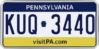 PA license plate KUQ3440