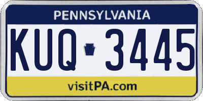 PA license plate KUQ3445