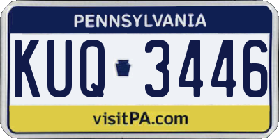 PA license plate KUQ3446