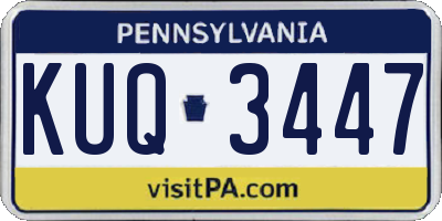 PA license plate KUQ3447