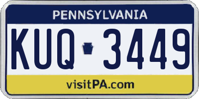 PA license plate KUQ3449