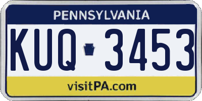 PA license plate KUQ3453