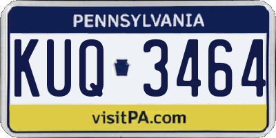 PA license plate KUQ3464