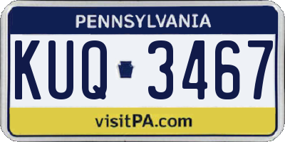 PA license plate KUQ3467