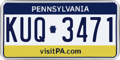 PA license plate KUQ3471