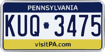 PA license plate KUQ3475