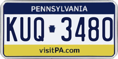 PA license plate KUQ3480