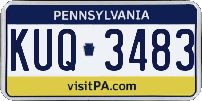 PA license plate KUQ3483