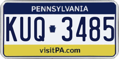 PA license plate KUQ3485
