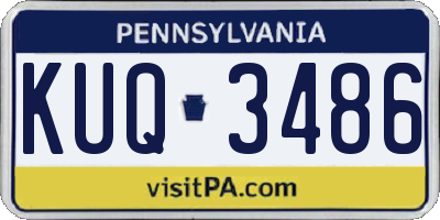 PA license plate KUQ3486