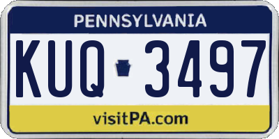 PA license plate KUQ3497