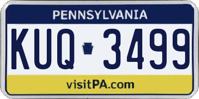 PA license plate KUQ3499