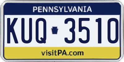 PA license plate KUQ3510