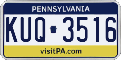 PA license plate KUQ3516