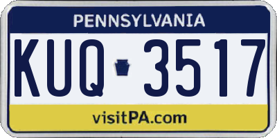 PA license plate KUQ3517