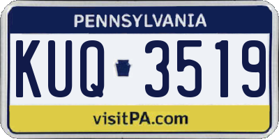 PA license plate KUQ3519