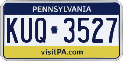 PA license plate KUQ3527