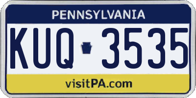 PA license plate KUQ3535