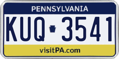 PA license plate KUQ3541