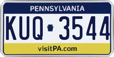 PA license plate KUQ3544