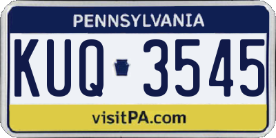 PA license plate KUQ3545
