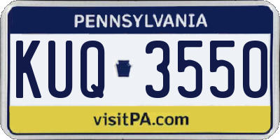 PA license plate KUQ3550