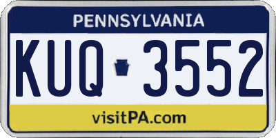 PA license plate KUQ3552
