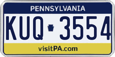 PA license plate KUQ3554
