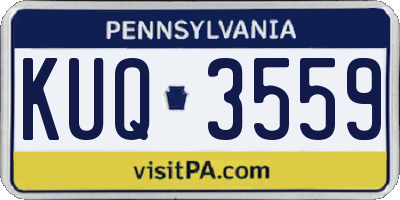 PA license plate KUQ3559