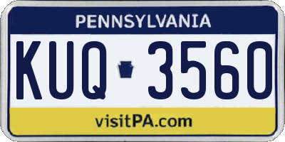 PA license plate KUQ3560