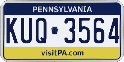 PA license plate KUQ3564