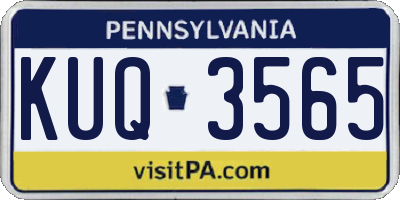 PA license plate KUQ3565
