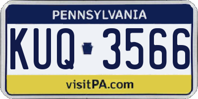 PA license plate KUQ3566
