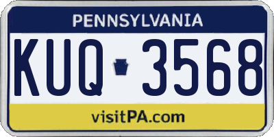 PA license plate KUQ3568