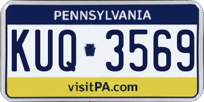 PA license plate KUQ3569