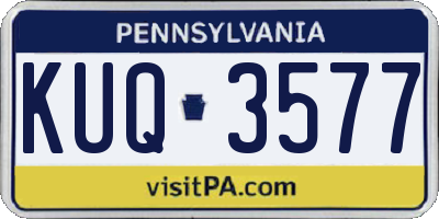 PA license plate KUQ3577