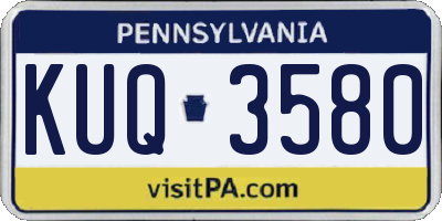PA license plate KUQ3580