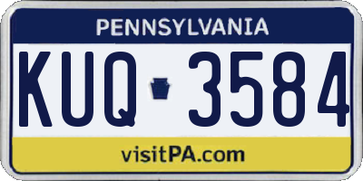 PA license plate KUQ3584