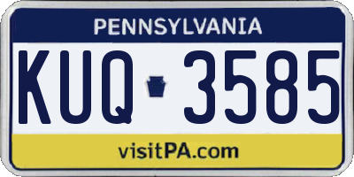 PA license plate KUQ3585