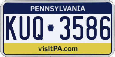 PA license plate KUQ3586