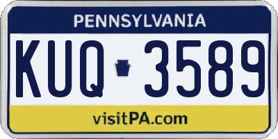 PA license plate KUQ3589