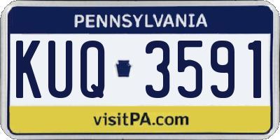 PA license plate KUQ3591