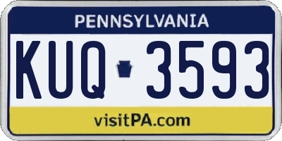 PA license plate KUQ3593