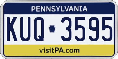 PA license plate KUQ3595
