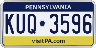 PA license plate KUQ3596