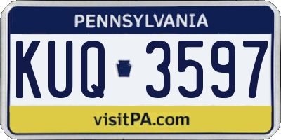 PA license plate KUQ3597