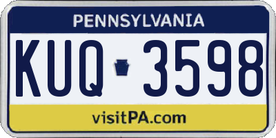 PA license plate KUQ3598