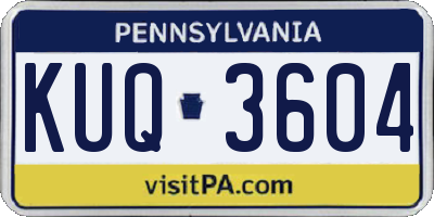 PA license plate KUQ3604