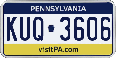 PA license plate KUQ3606