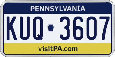 PA license plate KUQ3607